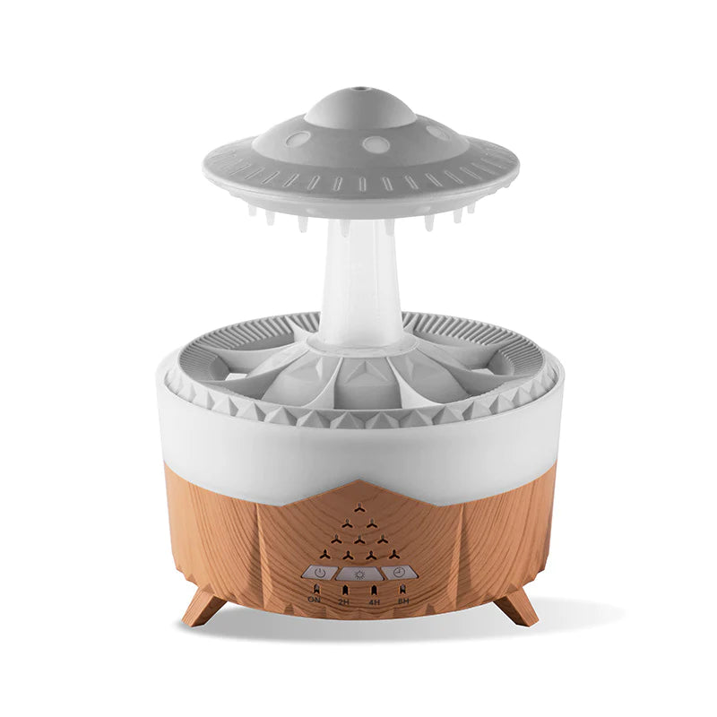 UFO Raindrop Humidifier - USB Aromatherapy Essential Oil Diffuser for Home Decor and Air Moisturization