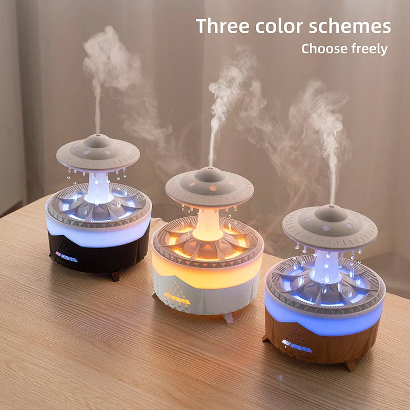 UFO Raindrop Humidifier - USB Aromatherapy Essential Oil Diffuser for Home Decor and Air Moisturization